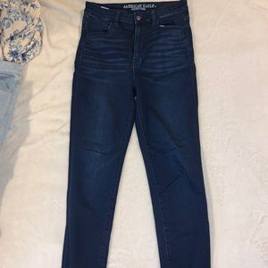 Dark wash skinny jeans